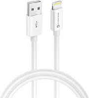 forcell cable usb a to lightning 8 pin mfi 24a 5v 12w 1m white photo