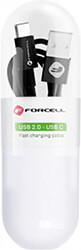 forcell cable usb to type c 20 21a tube black 1m photo