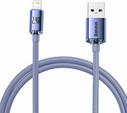 baseus crystal shine cable usb to lightning 24a 12m purple photo