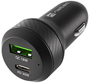 natec nuc 1980 coney 1x usb 1x usb c power delivery 30 48w qc30 car charger black photo