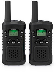 nedis wltk0610bk walkie talkie set 2 handsets up to 6km frequency channels 8 ptt vox black photo
