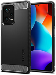 spigen rugged armor black for xiaomi redmi note 12 pro 5g photo