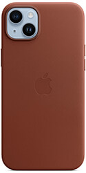 apple iphone 14 plus leather case with magsafe umber mppd3 photo