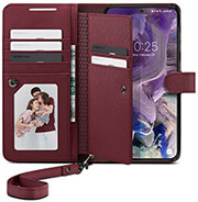 spigen wallet s plus burgundy for samsung galaxy s23 photo