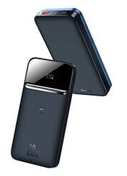 baseus powerbank qi wireless magnetic 10000mah 20w blue photo
