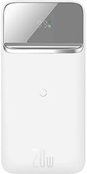 baseus qi wireless magnetic powerbank 10000mah 20w white photo