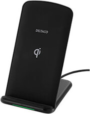deltaco qi 1033 fast wireless charging pad qi certified 10w black photo