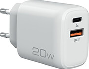 nod e wall ac20 universal fortistis usb a qc30 usb c pd30 20w white photo