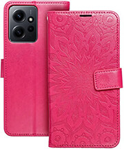 mezzo book case for xiaomi redmi note 12 4g mandala magenta photo