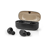 nedishpbt5052bk fully wireless bluetooth earphones 5hours playtime voice control wireless chargeab photo