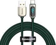 baseus display cable usb to type c 66w 1m green photo