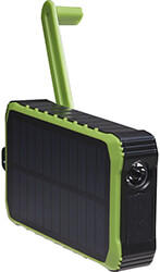 denver pso 10012 solar powerbank with 10000mah battery hand crank photo