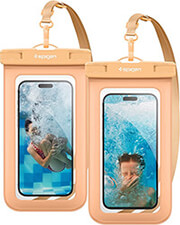 spigen aqua shield waterproof 69 case a601 2 pack apricot photo