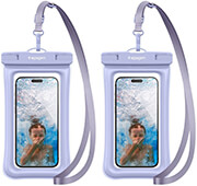 spigen aqua shield waterproof floating 69 case a610 2 pack aqua blue photo