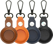 4smarts premium case set pu leather airtags 4 pieces brown orange blue black photo