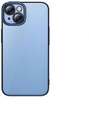 baseus glitter transparent case and tempered glass set iphone 14 plus blue photo