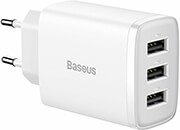 baseus universal wall charger 3x usb 34a 17w white photo