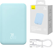 baseus wireless powerbank qi 20000mah mini magnetic magsafe 20w blue photo