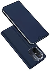 dux ducis skin pro smooth leather case for redmi 12c blue photo