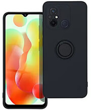 silicone ring case for xiaomi redmi 12c black photo