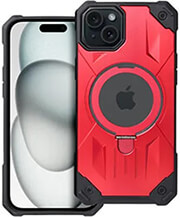 armor mag cover case with magsafe for iphone 15 plus red photo