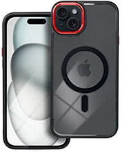 color edge mag cover case with magsafe for iphone 15 plus black red photo