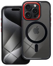 color edge mag cover case with magsafe for iphone 15 pro black red photo