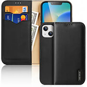 dux ducis hivo leather wallet case for apple iphone 15 plus black photo