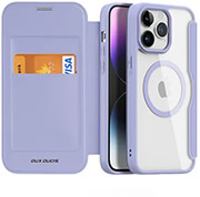 dux ducis skin x pro folio case with magsafe for apple iphone 15 pro max purple photo