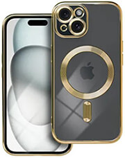 electro mag cover case with magsafe for iphone 15 gold photo
