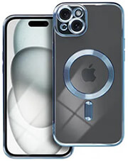electro mag cover case with magsafe for iphone 15 plus blue photo