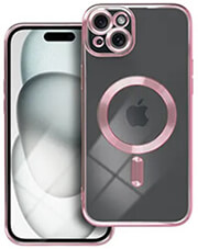 electro mag cover case with magsafe for iphone 15 plus rose gold photo