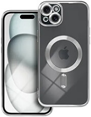 electro mag cover case with magsafe for iphone 15 plus silver photo