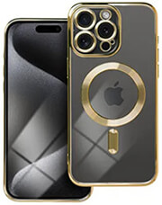 electro mag cover case with magsafe for iphone 15 pro gold photo