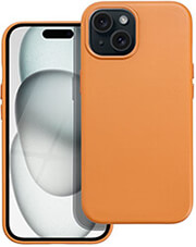 leather mag cover for iphone 15 orange photo