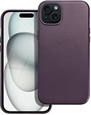 leather mag cover for iphone 15 plus dark violet photo