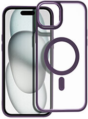matte mag cover case with magsafe for iphone 15 plus purple photo