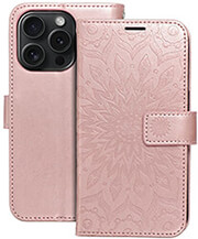 mezzo book case for iphone 15 pro mandala rose gold photo