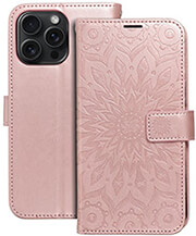 mezzo book case for iphone 15 pro max mandala rose gold photo