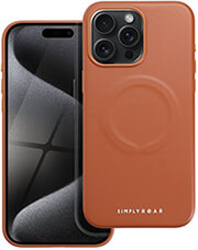 roar leather mag case for iphone 15 pro max brown photo