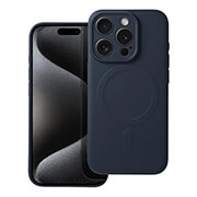 silicone mag cover case with magsafe for iphone 15 pro blue titanium photo
