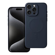 silicone mag cover case with magsafe for iphone 15 pro max blue titanium photo