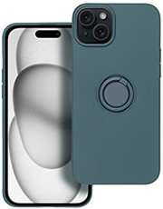 silicone ring case for iphone 15 plus green photo