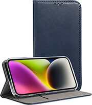 smart magneto book case for iphone 15 plus navy photo