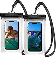 spigen aqua shield waterproof floating case a610 2 pack crystal clear photo