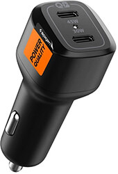 spigen arcstation car charger pc2200 2 port usb c pd30 pps 45w usb c pd30 30w pps 25w total 75w photo