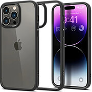 spigen crystal hybrid matte black for iphone 14 pro max photo