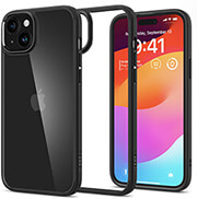 spigen crystal hybrid matte black for iphone 15 plus photo