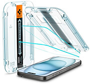 spigen glass tr ez fit 2 pack transparency for iphone 15 photo