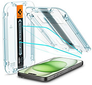 spigen glass tr ez fit 2 pack transparency for iphone 15 plus iphone 16 plus photo